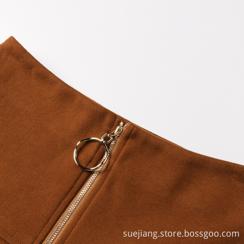 Women Mini Party Skirt with Zipper